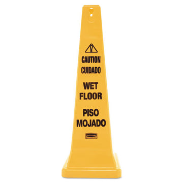 Rubbermaid® Commercial Multilingual Wet Floor Safety Cone, 12.25 X 12.25 X 36 freeshipping - TVN Wholesale